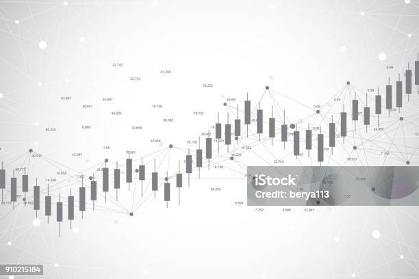 Business Candle Stick Graph Chart Of Stock Market Investment Trading Ackground Design Stock Market Chart Bullish Point Trend Of Graph Vector Illustration Stock Illustration - Download Image Now