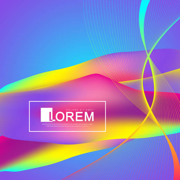 istock Colorful fluid waves with gradients. Futuristic trendy design. Modern vector template for your design 910217962