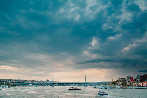 Dramatic sky in Istanbul just before summer thunderstorm