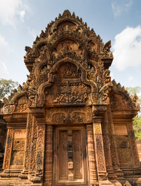 Banteay Srei Angkor Wat temple, Siem Reap, Cambodia stock photo
