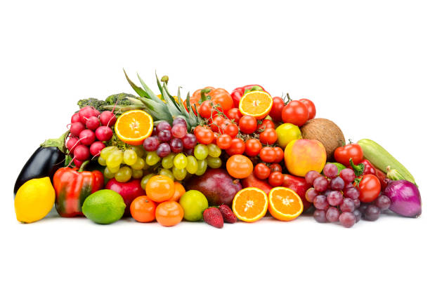 istock Collection multi-colored useful vegetables, fruits and berries 910241400
