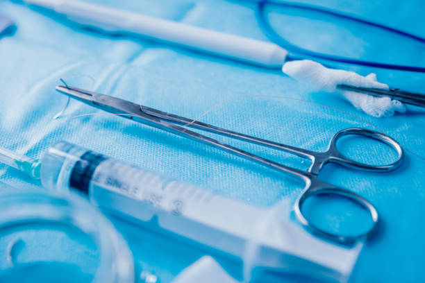 istock Surgical equipment and medical devices in operating room. 910247078