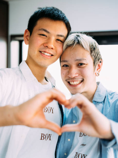 Japanese Men Gay Couple Stock Photo - Download Image Now - 20-24