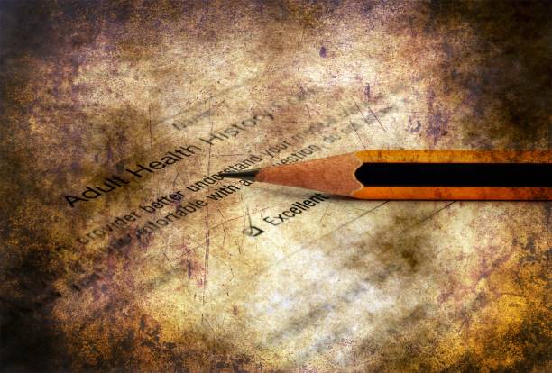istock Health history form grunge concept 910258518