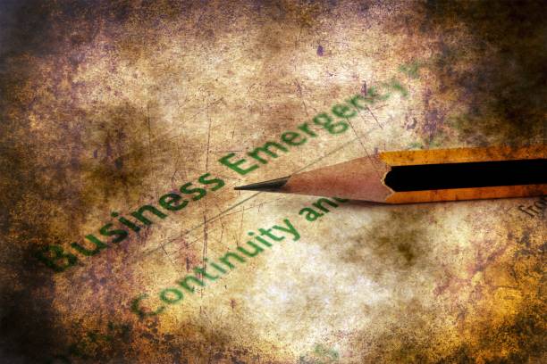 istock Business emergency plan grunge concept 910258640