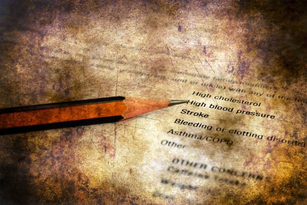 istock Health history form grunge concept 910259200