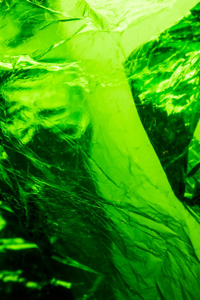istock Plastic Shiny See Through Abstract Shimmer Creased Background 910269096