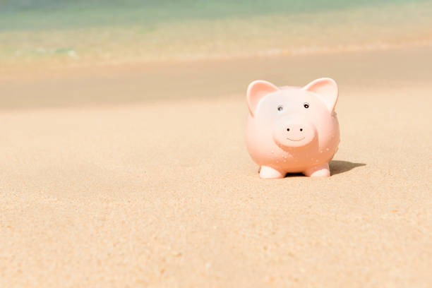 istock Ceramic Piggy Bank by the Beach 910275824