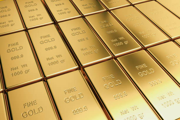 sztabki złota - gold bullion ingot stock market zdjęcia i obrazy z banku zdjęć