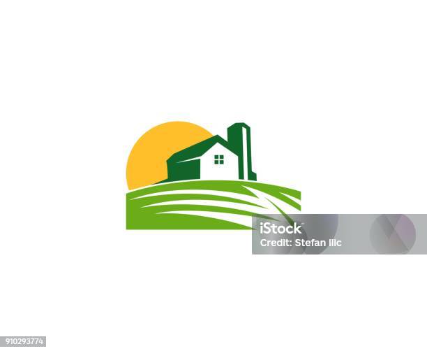 Farmsymbol Stock Vektor Art und mehr Bilder von Logo - Logo, Agrarbetrieb, Landwirtschaft