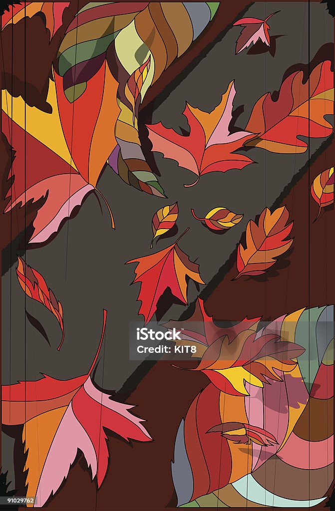 Leaves. Abstract backgound. abstraction of autumn leaves, in dark brown, yellow and red tones Abstract stock vector