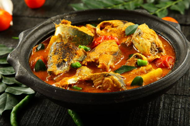 istock Tasty fish curry stew coconut milk, 910315280