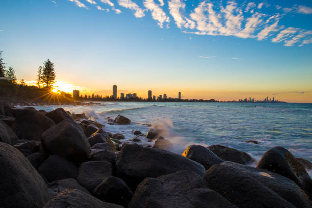 istock Burleigh Heads Sunset at Gold Coast 910336306