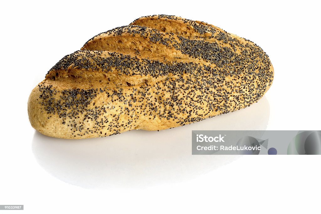 Pane con semi di papavero - Foto stock royalty-free di Pane
