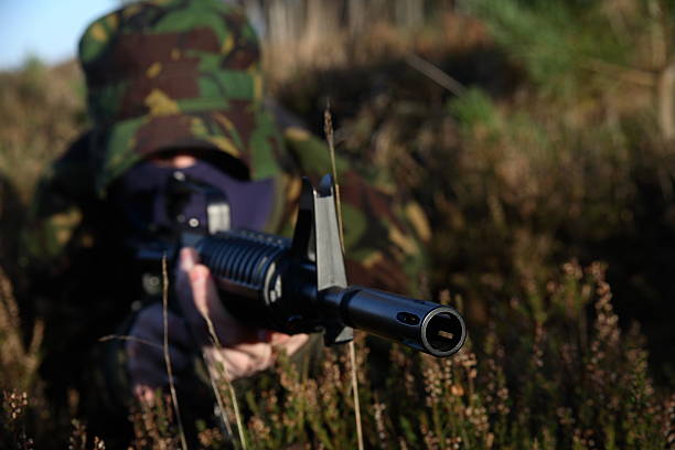 istock Soldier and his Rifle 91034185
