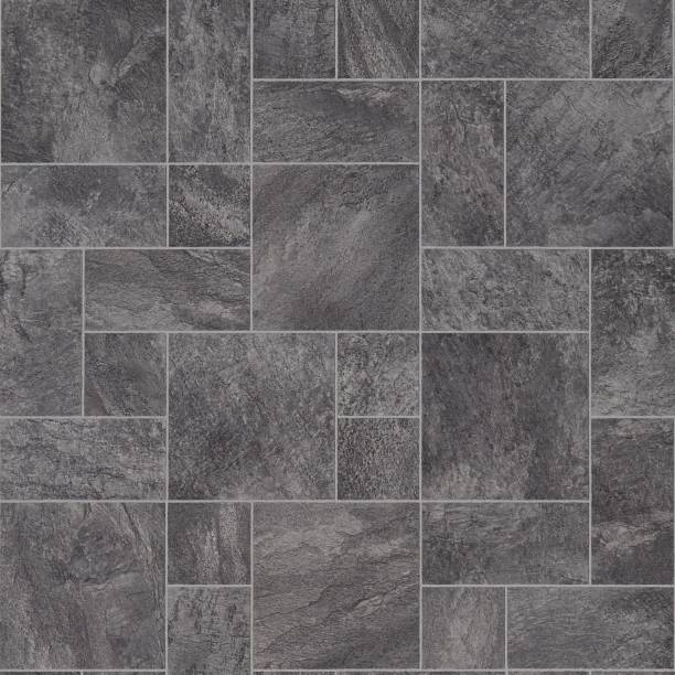 textura de suelo de vinilo gris - square tiles fotografías e imágenes de stock
