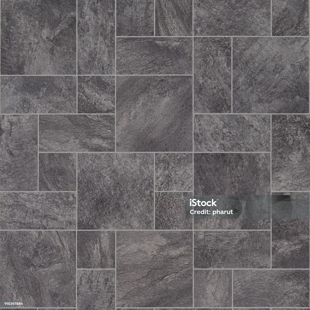 Grey Vinyl Flooring Texture Grey Stone Tile Effect Vinyl Flooring Texture Tiled Floor Stock Photo