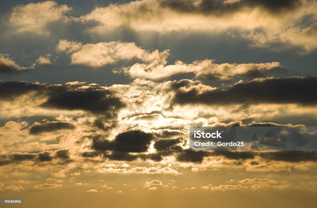 Sol & nuvens - Royalty-free Amarelo Foto de stock