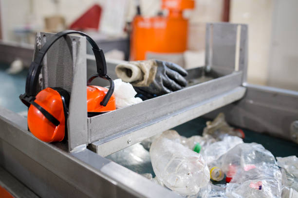 istock production line for the processing of plastic waste in the factory 910352936