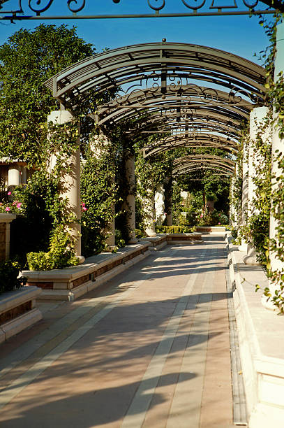 istock Out door walk way with arches 91035651