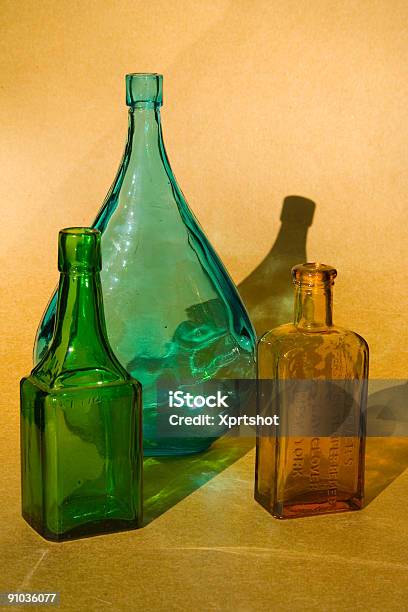 Colorful Antique Bottles Stock Photo - Download Image Now - Abstract, Antique, Antiquities