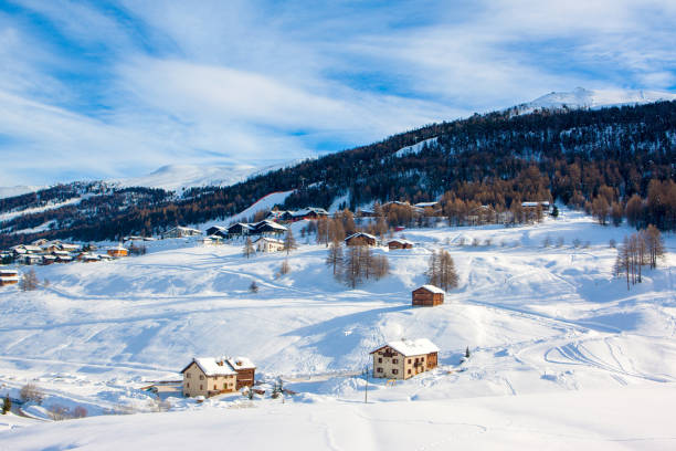 istock Beautiful winter sunny landscape 910366932