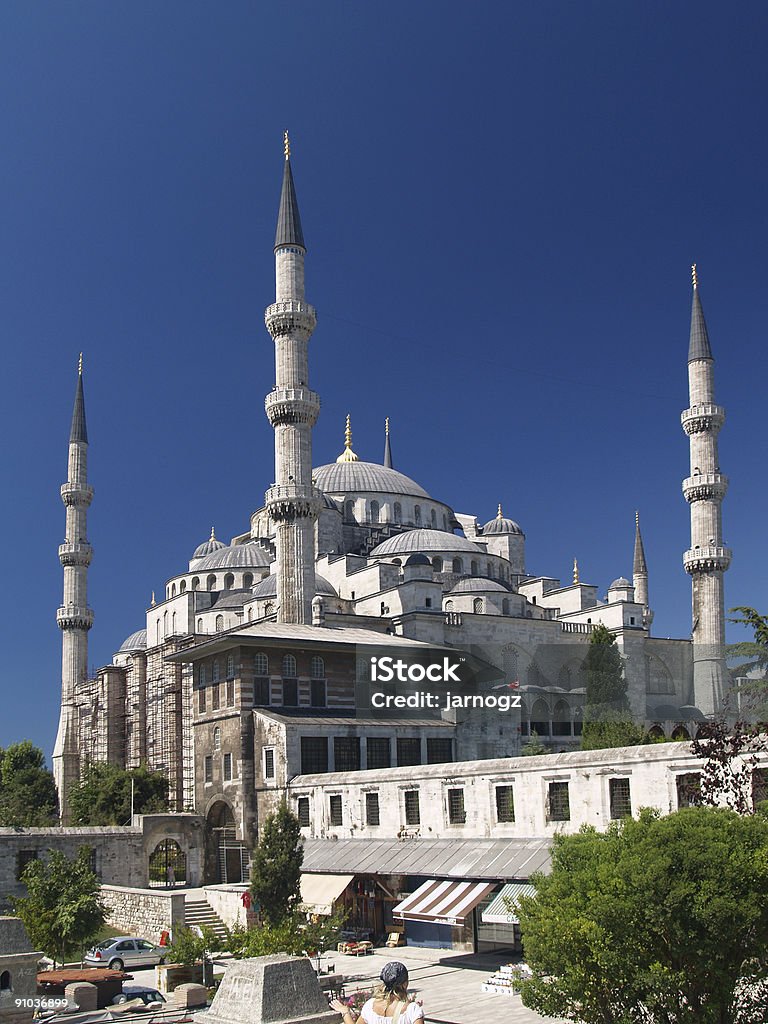 Sultão Ahmet camii. Mais famoso como a Mesquita Azul. - Foto de stock de Alcorão royalty-free