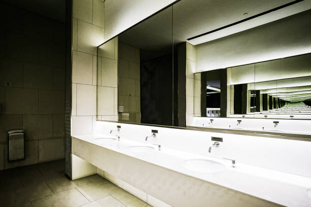 istock Interior of public toilet 910370586