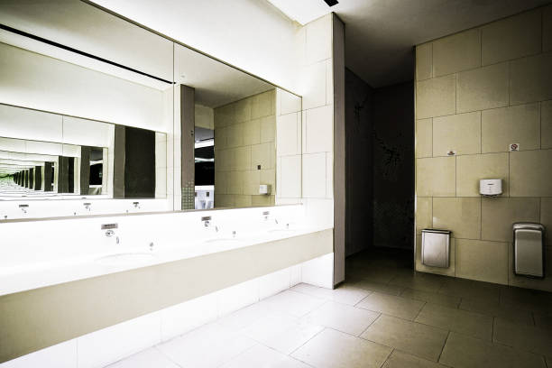 istock Interior of public toilet 910370704