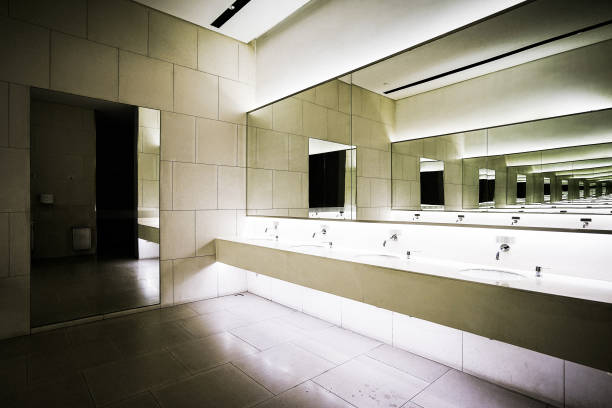 istock Interior of public toilet 910371404