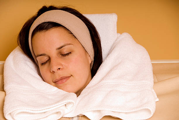 istock Woman in sauna 91037156