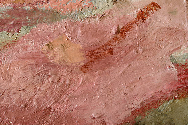 розовый мазок кистью макро - painterly effect painting classical style abstract стоковые фото и изображения