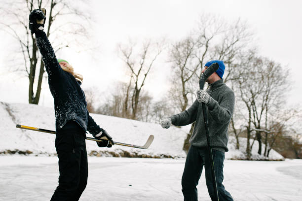 istock Winter hockey celebration 910383260