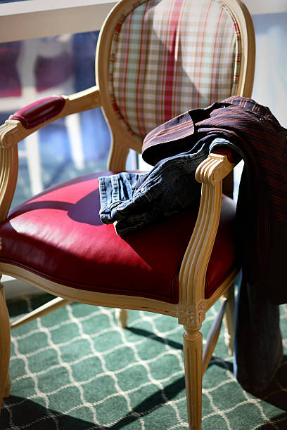 istock interior decor scene - chair and clothes 91039111