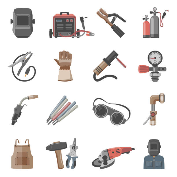 spawalniczy - welding equipment stock illustrations