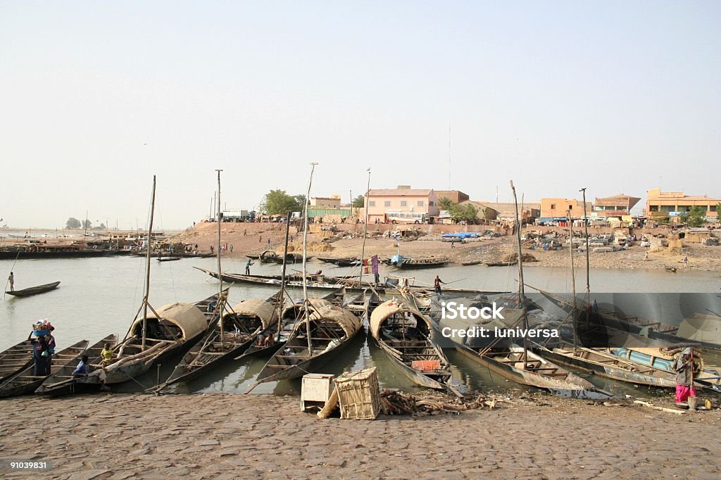 mopti dock  Niger River Stock Photo
