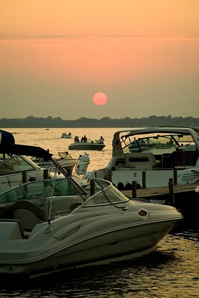Okoboji Sunset & Boats