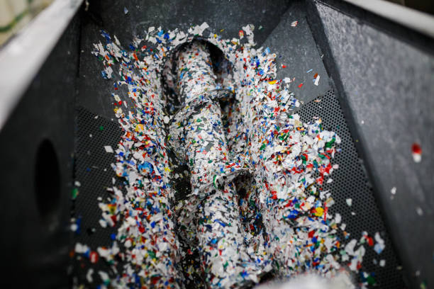 istock equipment for the processing of plastic waste in the factory 910402930