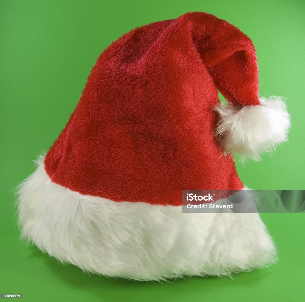 Chapéu de Papai Noel na Verde - Foto de stock de Acessório royalty-free