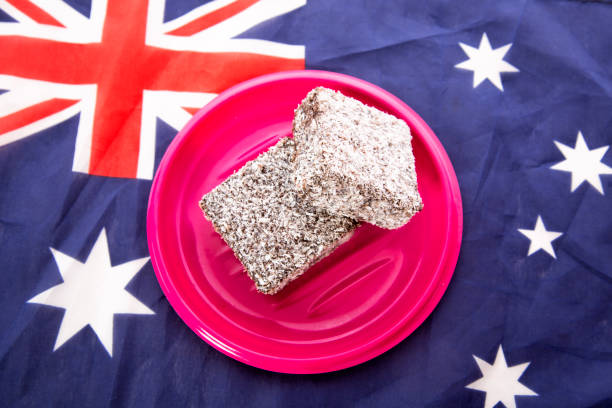 lamingtons - lamingtons australia australia day celebration ストックフォトと画像