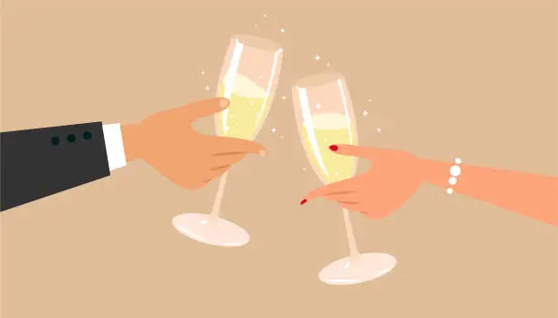 Vector illustration of Champagne
