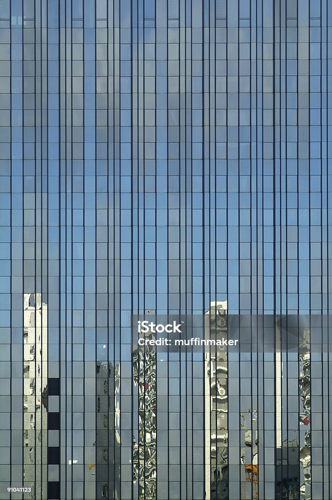 Fondo, reflejos en la arquitectura de vidrio - Foto de stock de Acero libre de derechos