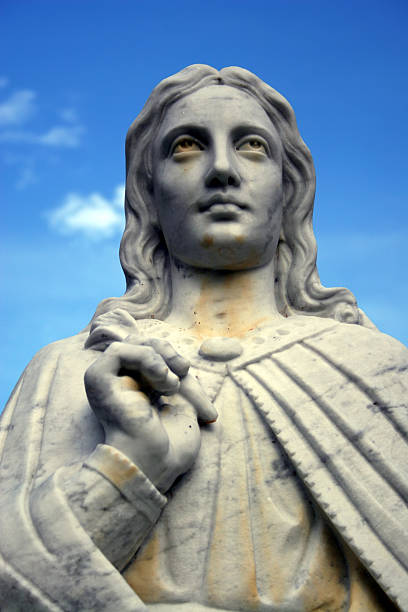 Holy Statue Head Shot stock photo