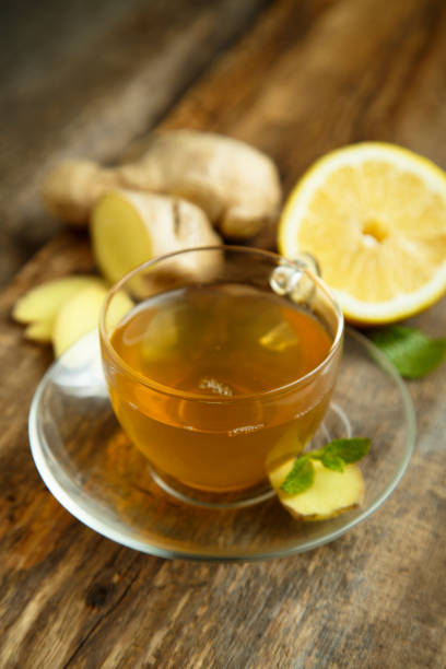 istock Hot homemade ginger tea 910421626