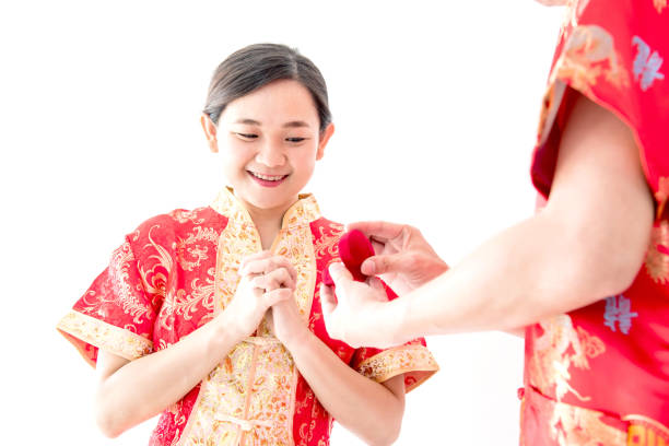 istock Present and gift for Chinese New Year and Valentine, isolated on white background 910423020