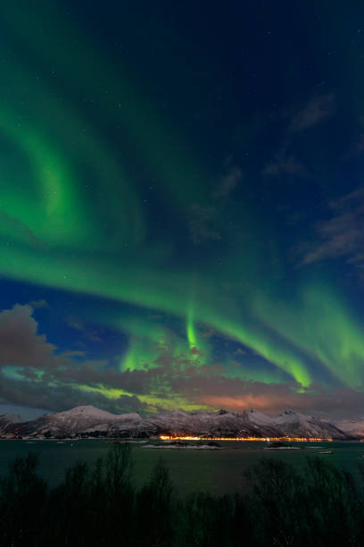 istock Aurora Northern Polar light in night sky over Northern Norway 910423290