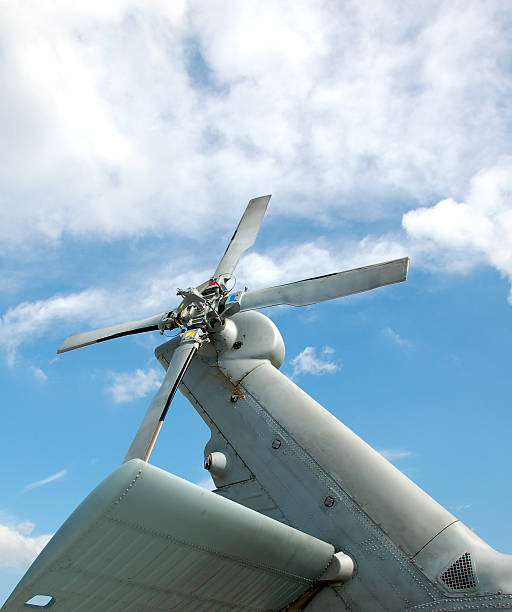 istock Tail rotor of military helicopter 91042436