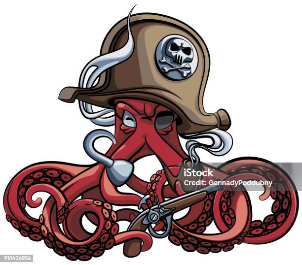 Octopus The Corsair Stock Illustration - Download Image Now - Kraken, Anger, Bandit