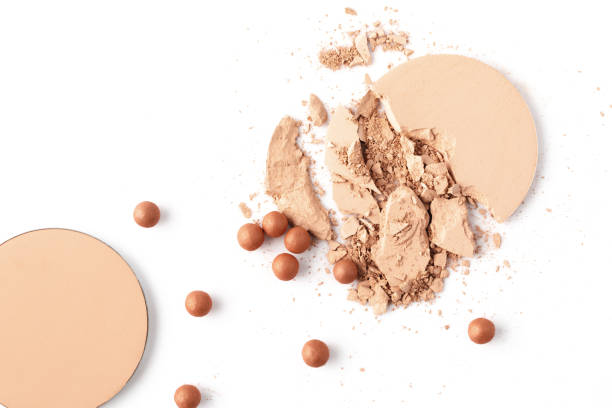 istock flat lay composition of nude cosmetic powder isolated on white 910429896