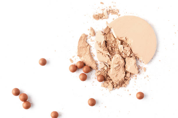 istock flat lay composition of nude cosmetic powder isolated on white 910430682